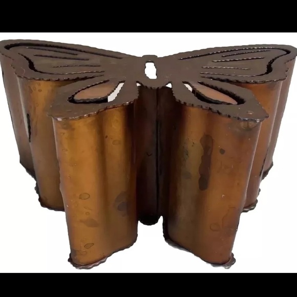 8” Metal Butterfly Tea Light Holder Decorative - Picture 6 of 7